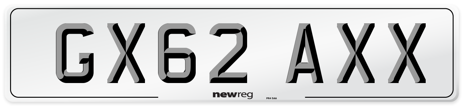GX62 AXX Number Plate from New Reg